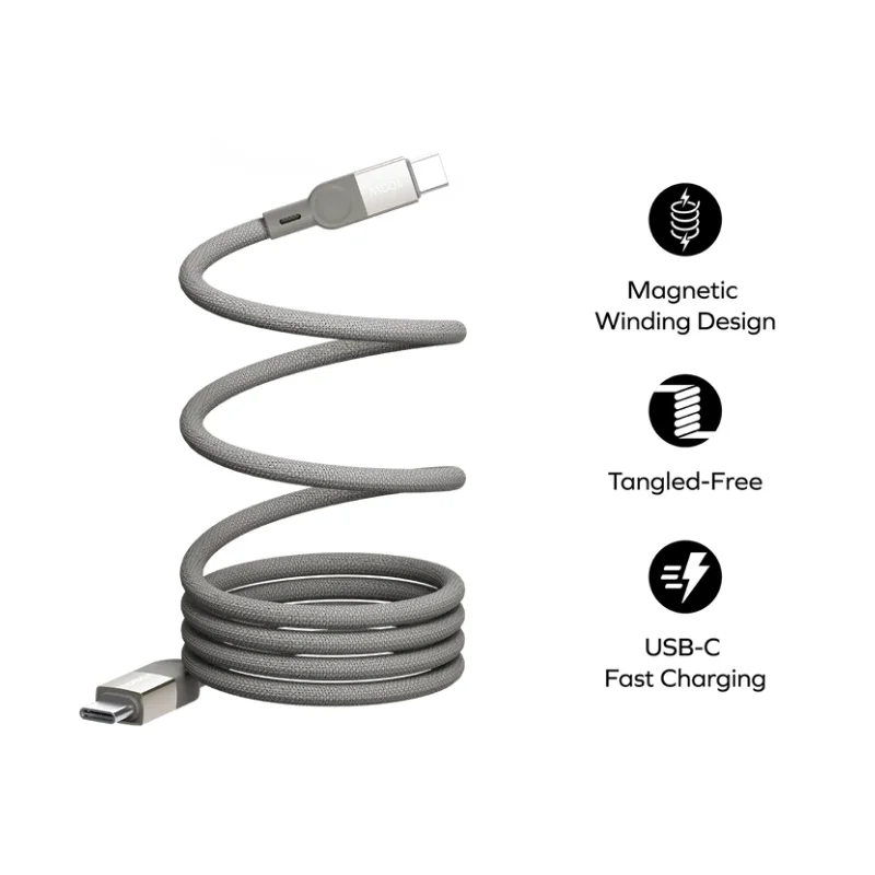 كيبل مغناطيسي Momax Mag Link USB-C إلى USB-C بقوة 100 واط - 3242 — 4