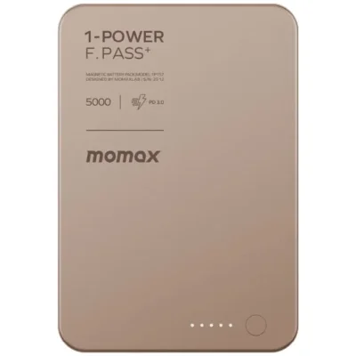 باور بانك Momax 1-Power Mini 5000mAh مع كابل USB-C مدمج - 9012 — 4