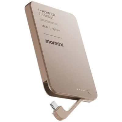باور بانك Momax 1-Power Mini 5000mAh مع كابل USB-C مدمج - 9012 — 5