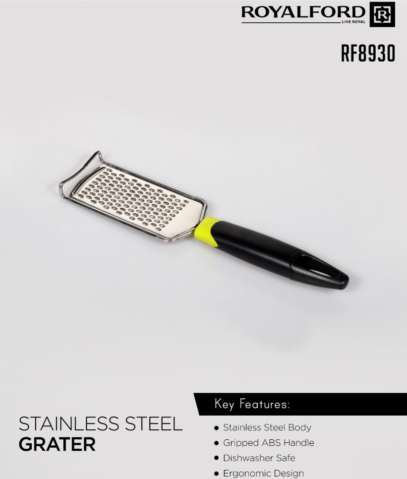 مبرشة طعام من الستانلس ستيل بمقبض ABS مريح وعالي الجودة للاستخدام المنزلي والمطبخ من ROYALFORD RF8930 — 3