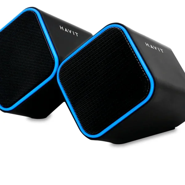 سماعة هافيت HV-SK473 USB 2.0 - أسود وأزرق — 2