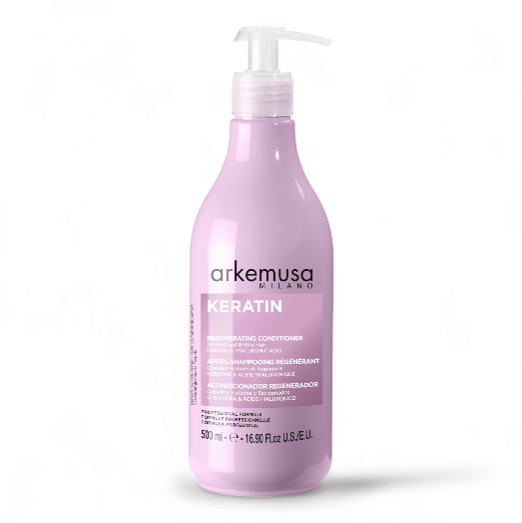 ARKEMUSA Keratin Regenerating Hair Care Set مجموعة العناية بالشعر اركيموزا بالكيراتين مصممة للشعر التالف أو الجاف أو الهش. — 3