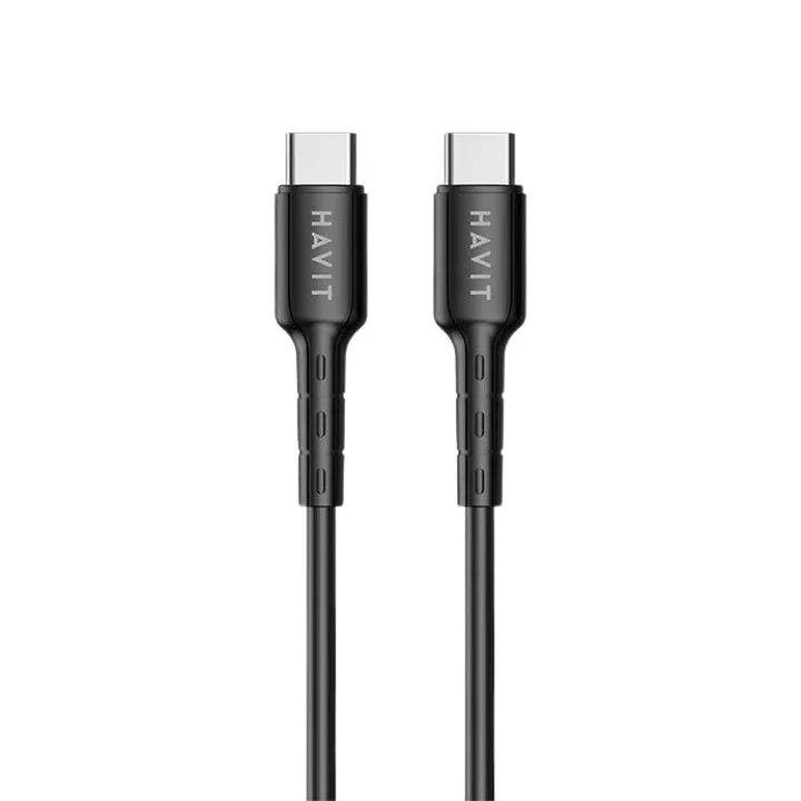 كابل شحن هافيت CB6235 من USB-C إلى USB-C بقدرة 60 واط طول 1 متر — 2