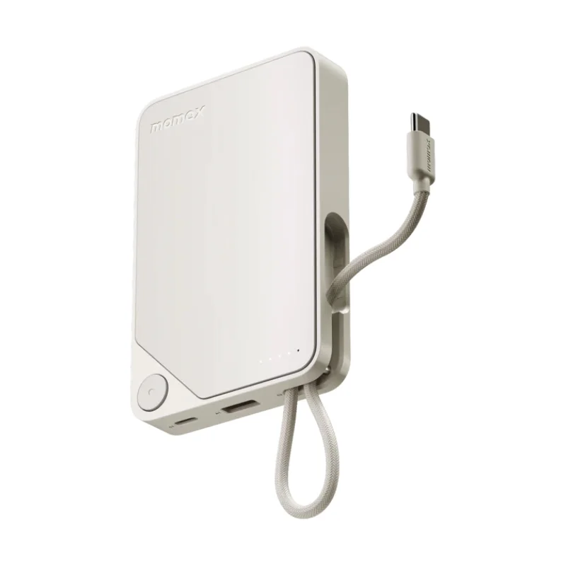 بطارية Momax Power X المحمولة 10000mAh مع كيبل USB-C مدمج - 3419 — 3
