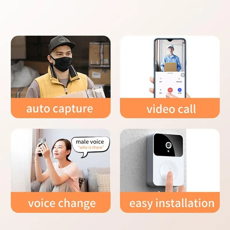 جرس باب ذكي مع كاميرا وواي فاي Smart WiFi Video Doorbell — 2