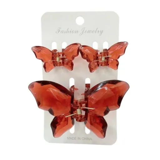 سيت مشبك شعر - فراشة 3 قطع Hair Clips 3 Pcs Set — 2