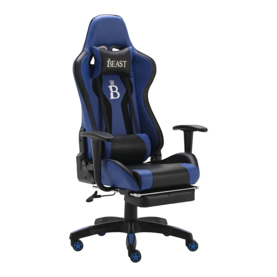 كرسي ألعاب بيست SD-205A-B أزرق وأسود BEAST Gaming Chair SD-205A-B Blue Black — 2