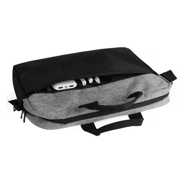 حقيبة لابتوب بلونين أنيقة للرجال والنساء (أسود × رمادي) 15.6 Two-Colors MIX Laptop Bag (Black &amp; Grey) — 3