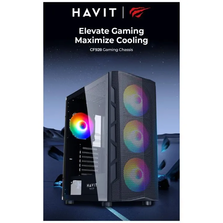 كيس حاسوب كيمنك هافيت CF928 HAVIT CF928 Gaming Chassis — 3