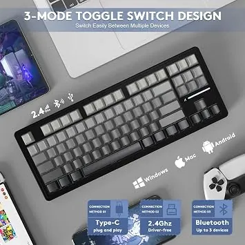 ATTACK SHARK MOONLIT NIGHT M87 PRO V2 KEYBOARD — 2