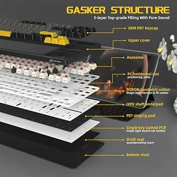 ATTACK SHARK Keyboard X87 STAR Black — 5