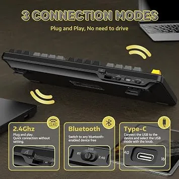 ATTACK SHARK Keyboard X87 STAR Black — 2