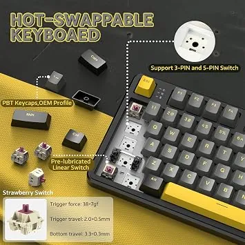ATTACK SHARK Keyboard X87 STAR Black — 3