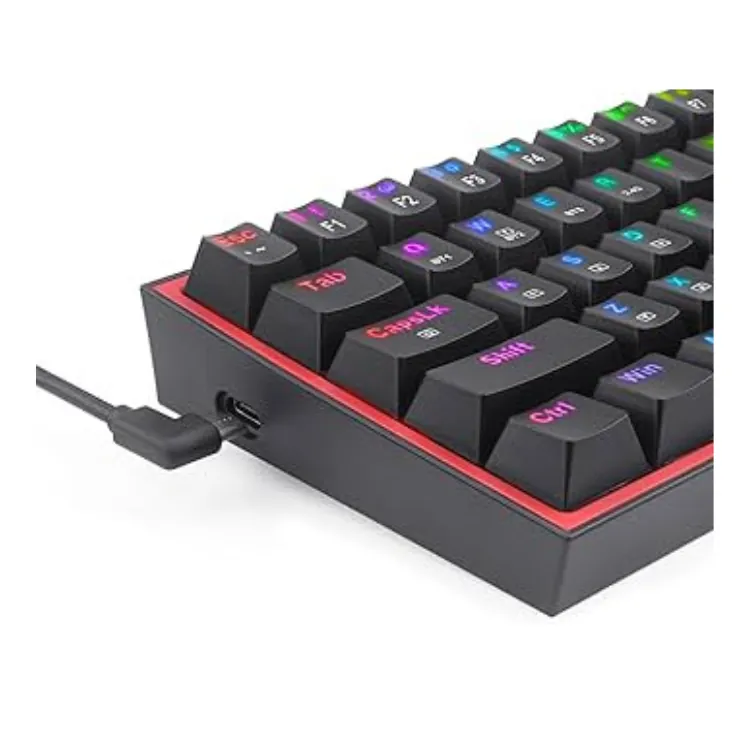 كيبورد قيمنق ميكانيكي ريدراجون FIZZ PRO بـ 3 أنماط توصيل – إضاءة RGB – سويتش أحمر مقاوم للغبار (Dust-Proof Red) Redragon FIZZ PRO 3-Modes Mechanical Gaming Keyboard – Chroma RGB – Dust-Proof Red Switches – High Speed & Control — 2