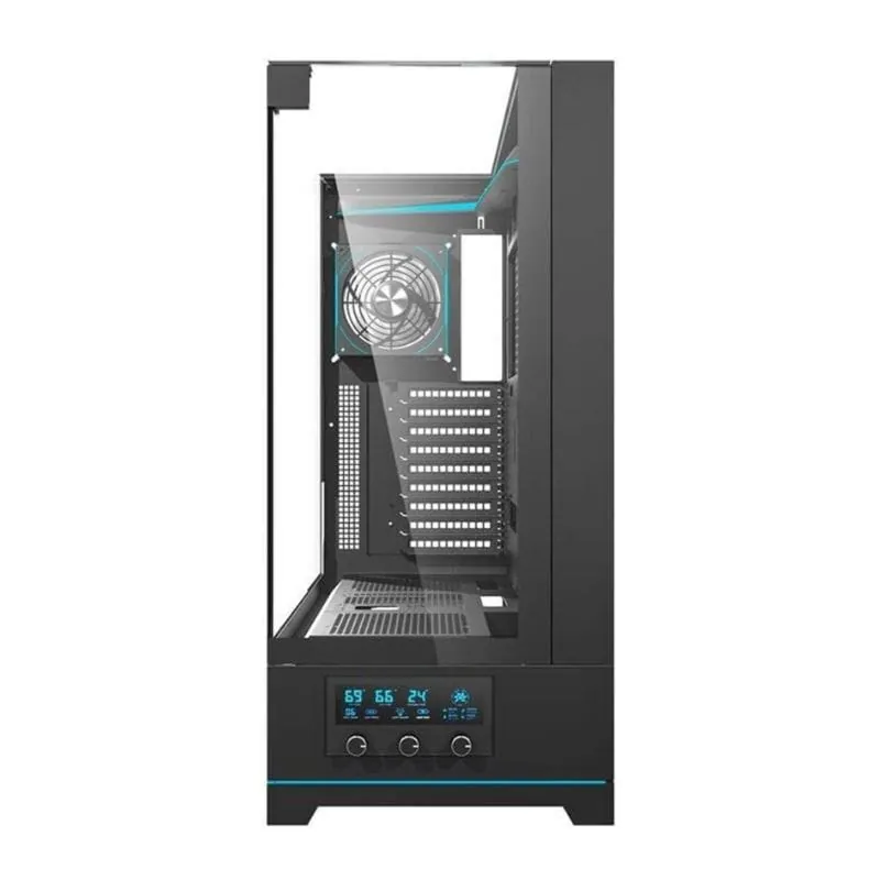 darkFlash DY450L Pro ATX Tempered Glass Gaming Case with 1 ARGB Fan – Black — 3