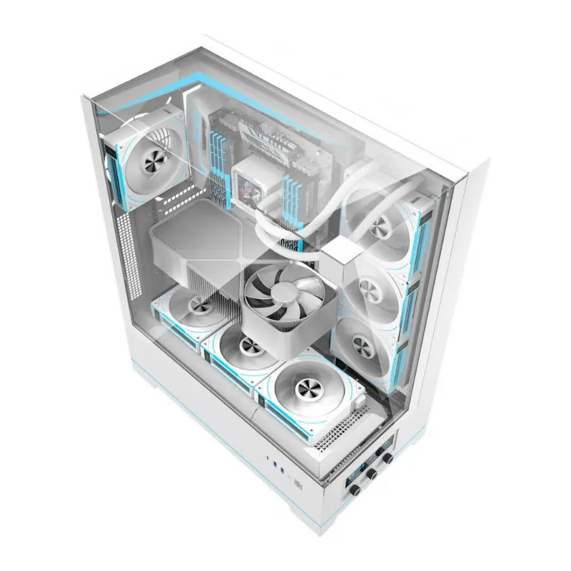 darkFlash DY450L Pro ATX Tempered Glass Gaming Case – White — 3