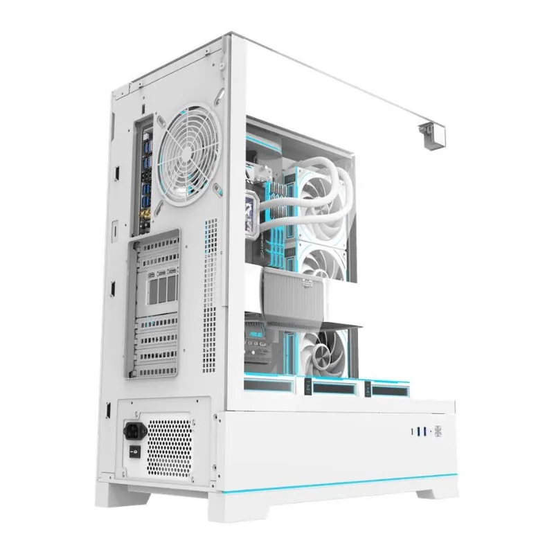 darkFlash DY450L Pro ATX Tempered Glass Gaming Case – White — 4