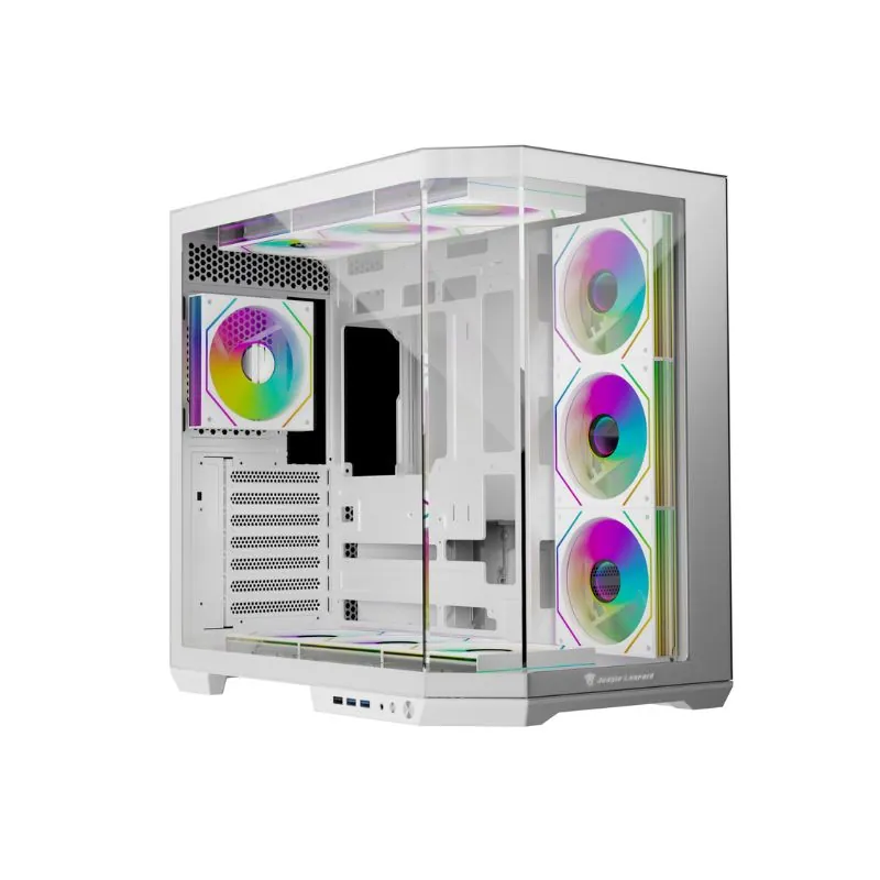 Jungle Leopard AS-01T Mid Tower ATX Gaming Case (4 Pre-Installed ARGB Fans) – White — 2