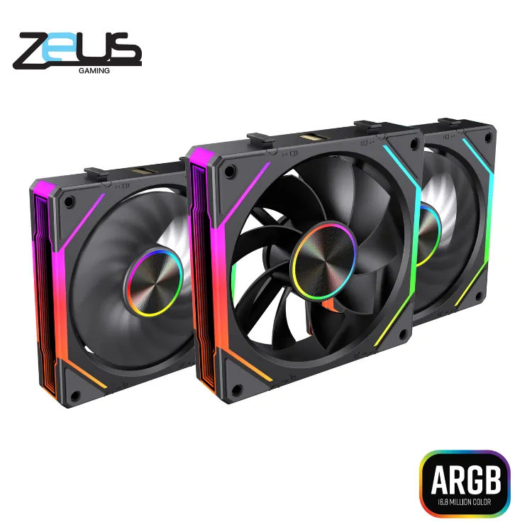 Zeus ZF-120 ARGB Chain Fan – Black Edition — 3