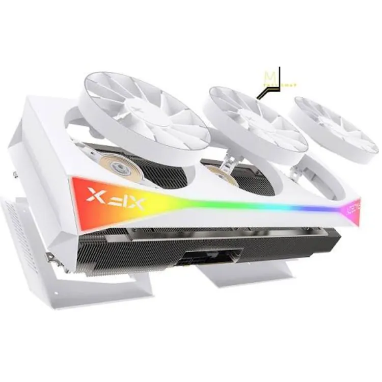 XFX MERCURY AMD RADEON RX 9070XT 16GB OC WHITE MAGNETIC AIR EDITION — 2