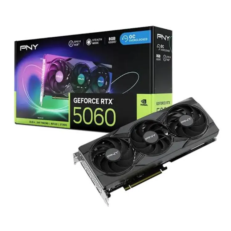 PNY RTX 5060 TRIPLE FAN 8GB OC EDITION — 4