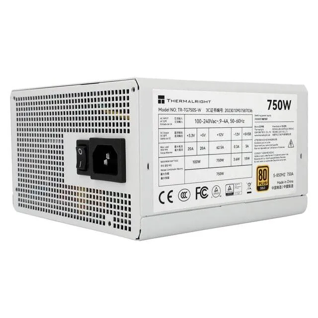 Thermalright TG750S 750W 80+ Gold [Non-Modular] PSU (White) — 2