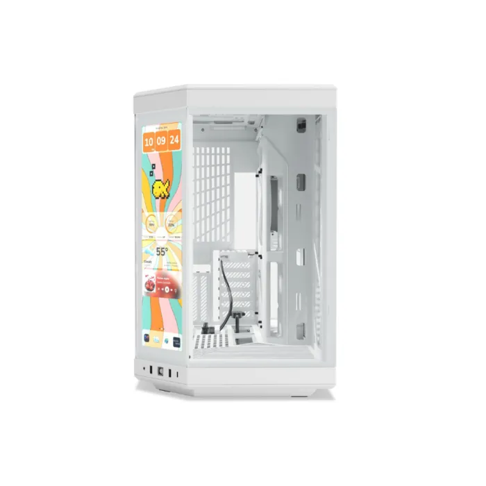 HYTE Y70 TOUCH INFINITE ATX MID TOWER CASE – SNOW WHITE — 2