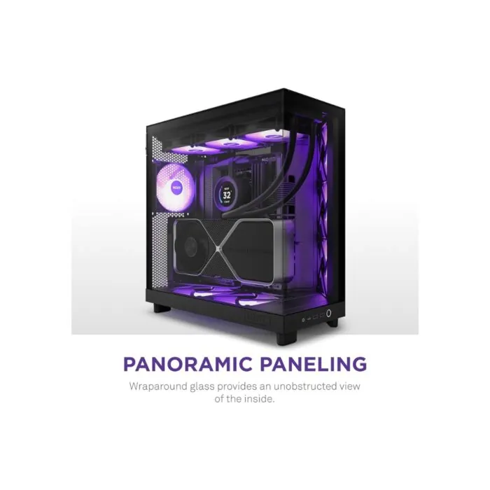 NZXT H6 FLOW RGB COMPACT DUAL-CHAMBER ATX BLACK CASE — 2