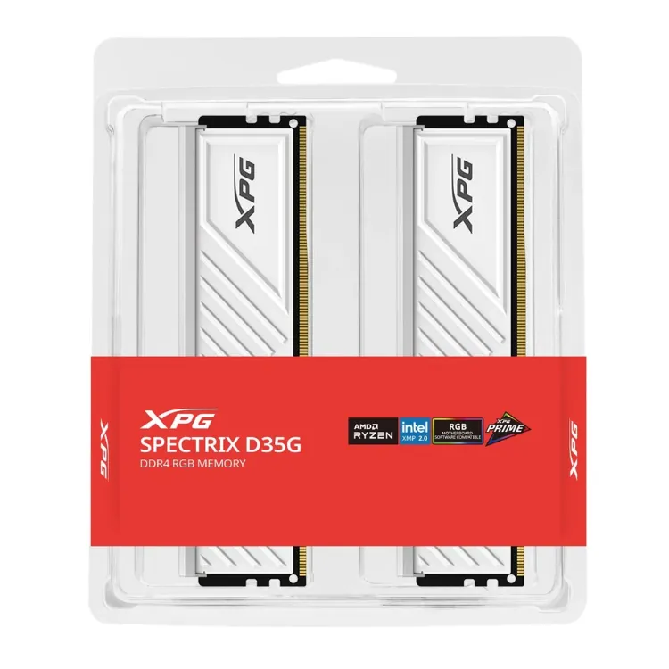XPG SPECTRIX D35G RGB DDR4 3600MHz 16GB (2×8GB) CL18 UDIMM 288‑Pins Desktop SDRAM DDR4 Dual Channel RAM — 3