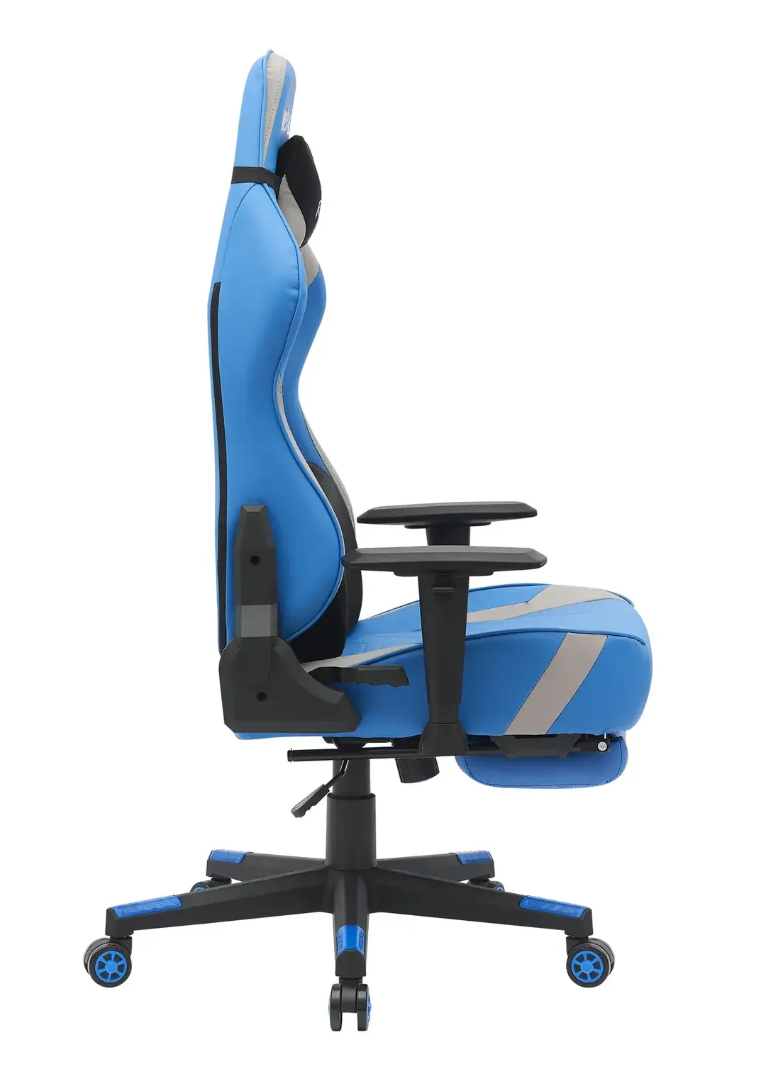 كرسي RUNDA GAMING CHAIR RD-1009 FOOTREST BLUE+GREY — 5