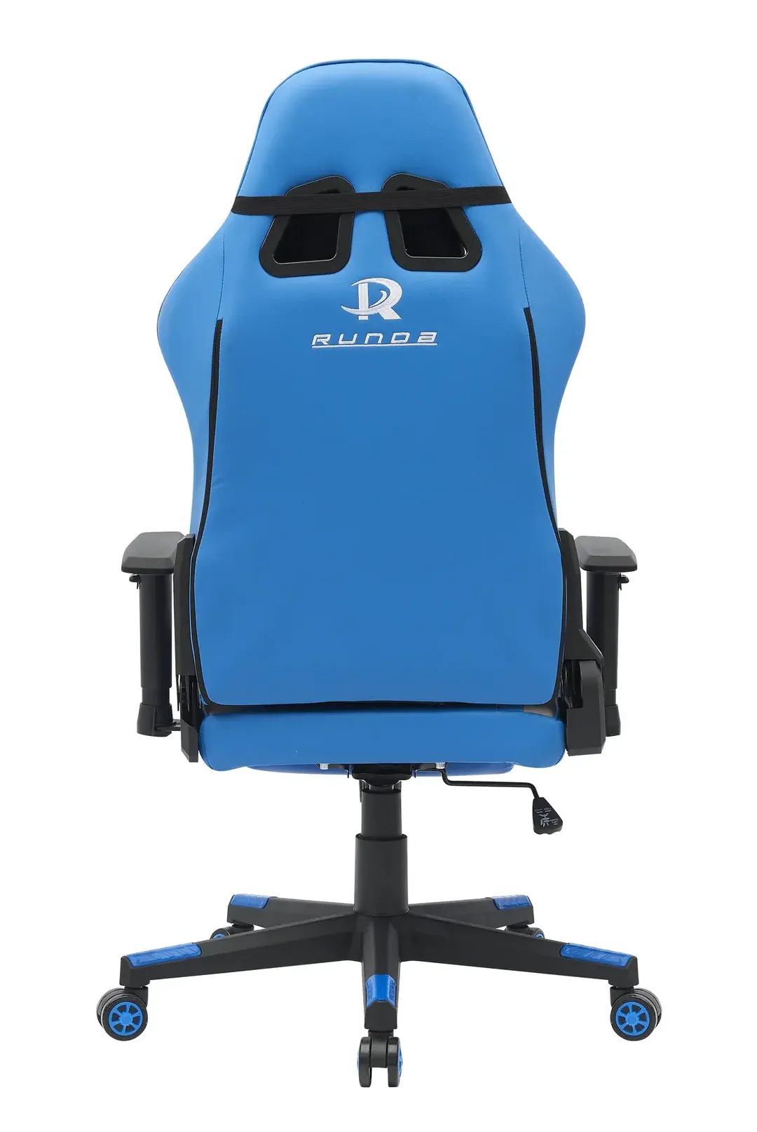 كرسي RUNDA GAMING CHAIR RD-1009 FOOTREST BLUE+GREY — 3