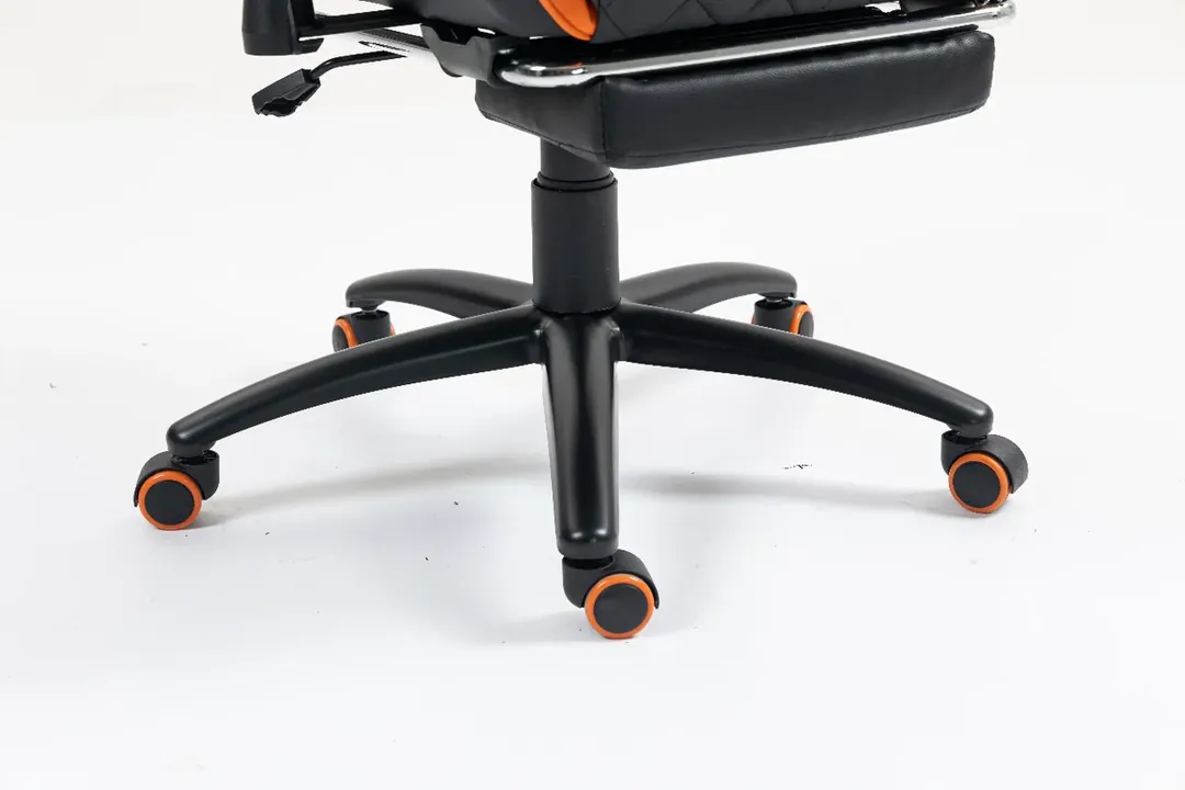 كرسي Beta Racing Gaming chair Orange-Black with Footrest — 5