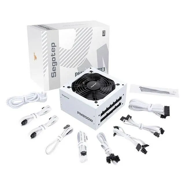 Segotep PM850W 80+ Platinum [Full Modular] PSU (White) — 2