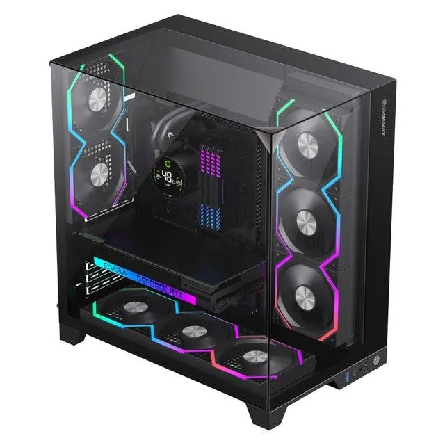 GameMax Infinity Pro 5-Fan Case (Black) — 3