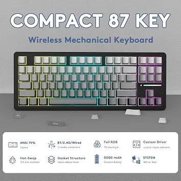 ATTACK SHARK MOONLIT NIGHT M87 PRO V2 KEYBOARD — 5