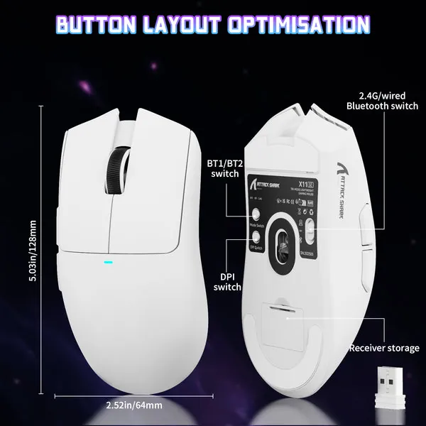 ATTACK SHARK MOUSE X11SE — 3