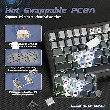 ATTACK SHARK KEYBOARD X85 PRO BLACK — 4