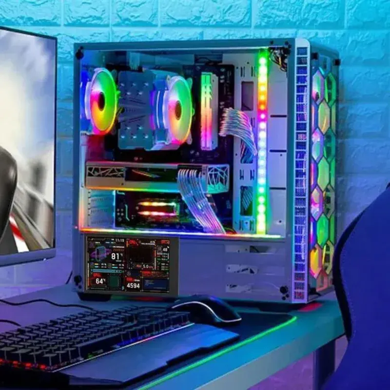 شاشة مراقبة 5″ IPS LCD عرض حرارة المعالج، Type-C، تعتمد على السوفتوير — 4