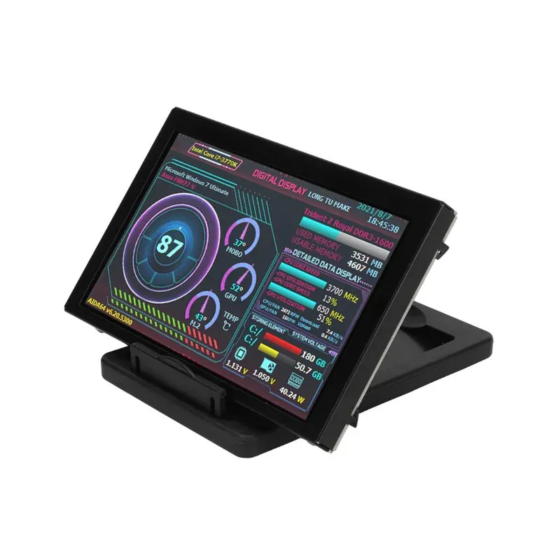 شاشة مراقبة 5″ IPS LCD عرض حرارة المعالج، Type-C، تعتمد على السوفتوير — 3