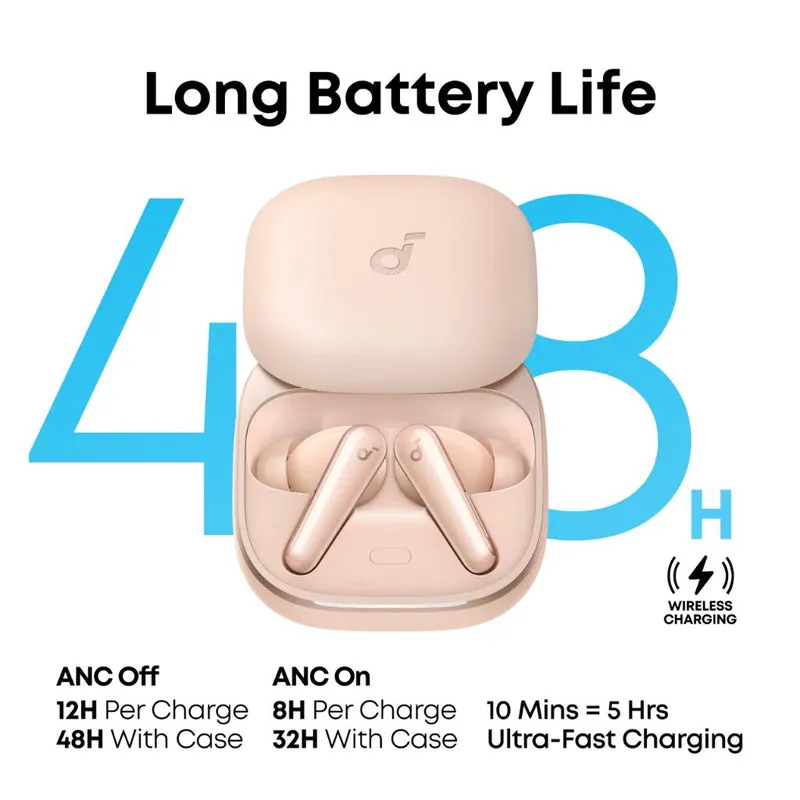 Anker soundcore Liberty 5 Noise-Cancelling Earbuds – Pink — 3
