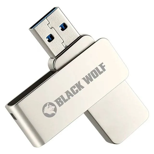 Black Wolf : USB Flash Drive (3.2 Gen 2) – 128GB — 3