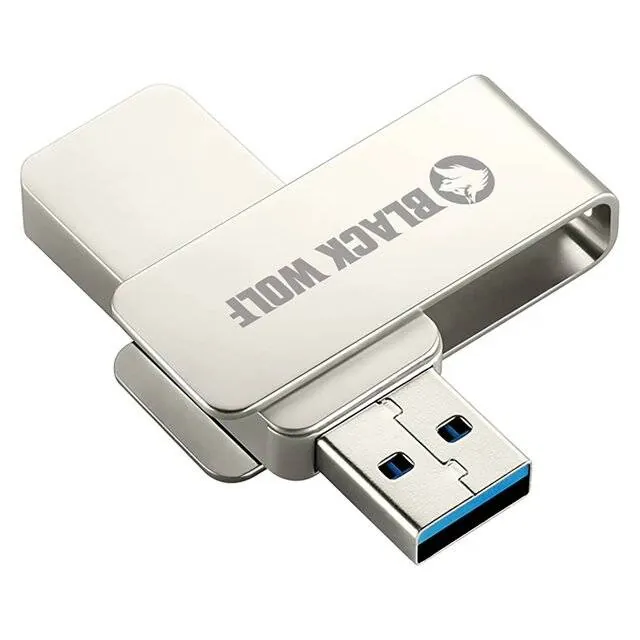 Black Wolf : USB Flash Drive (3.2 Gen 2) – 128GB — 2