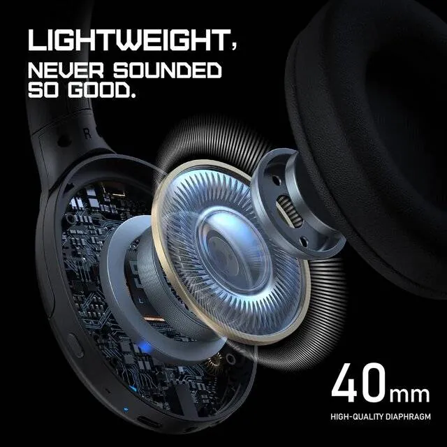 سماعة رأس لاسلكية – Onikuma B3 RGB Wireless Headphone (Black) — 3