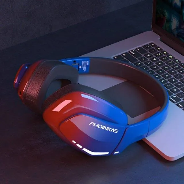سماعة رأس لا سلكية – Phoinikas Q8S Wireless [2.4G] Headset (Brilliant Blue) — 3