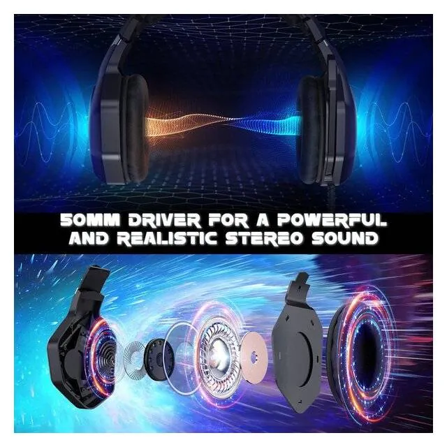 سماعة العاب سلكية – Onikuma K10 Pro RGB Gaming Headset — 3