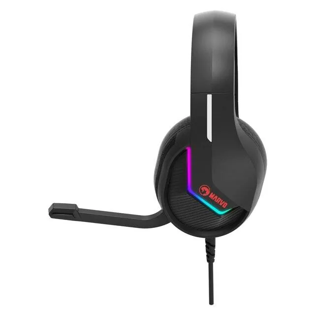 سماعات العاب سلكية – Marvo H8618 RGB Headset (Black) — 2