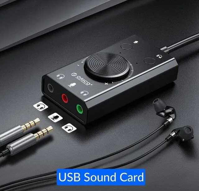 ادابتر بطاقة صوت خارجي Orico SC2 External Sound Card (Adapter) 3-AUX — 2