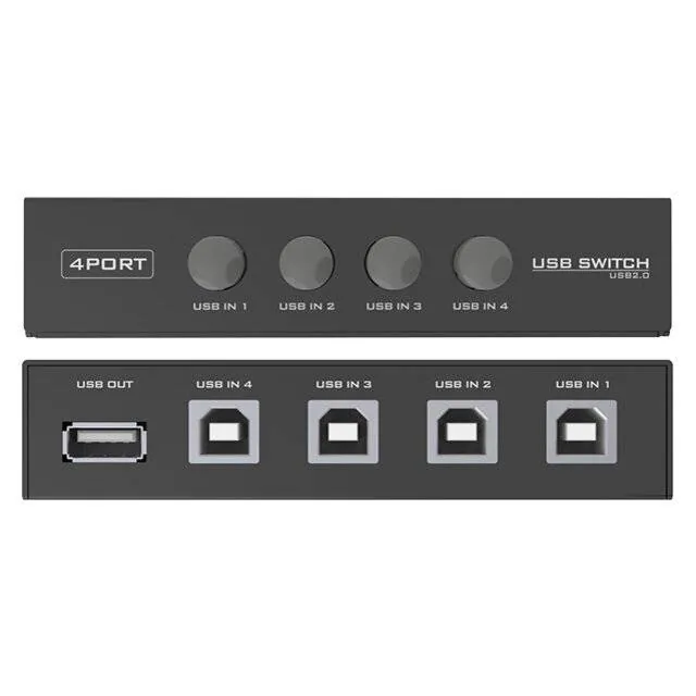 ادابتر طابعة 4 منافذ الى طابعة واحدة DM AD071 USB Printer Share Adapter [4-PCs to 1-USB] — 3