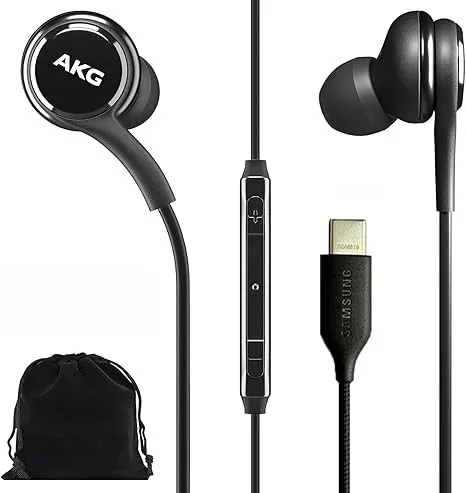 سماعات أذن أصلية سامسونج اي كي جي Samsung AKG Type-C Wired Earphones – Black — 3