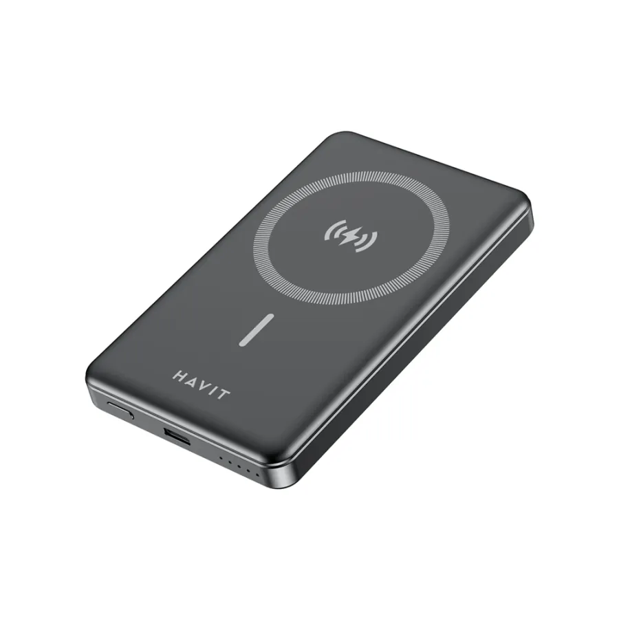 باوربانك هافيت نحيف جداً مع شحن لاسلكي مغناطيسي HAVIT Ultra-thin Power Bank PB5201 with Magnetic Wireless Charging — 2